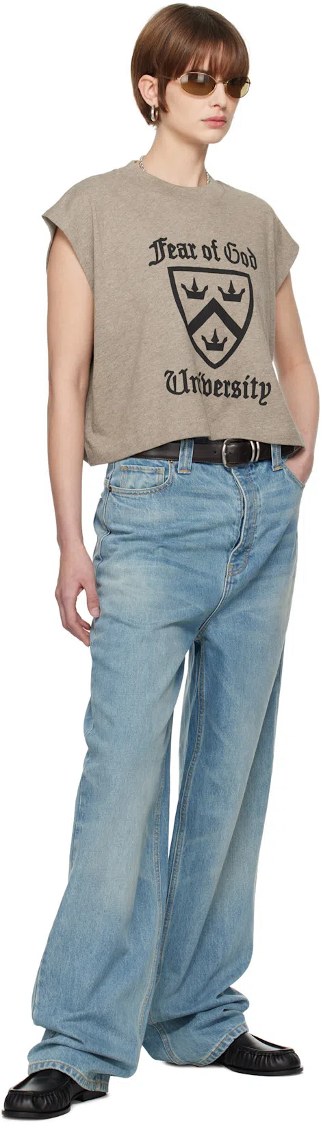 PRADA Round Metal Sunglasses In Gold