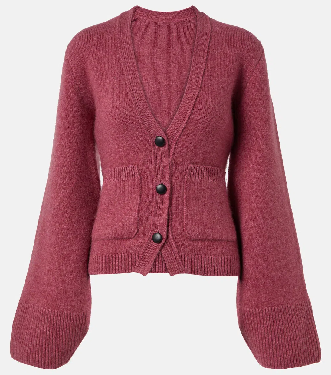 KHAITE Scarlet V-neck Cashmere Cardigan In Pink