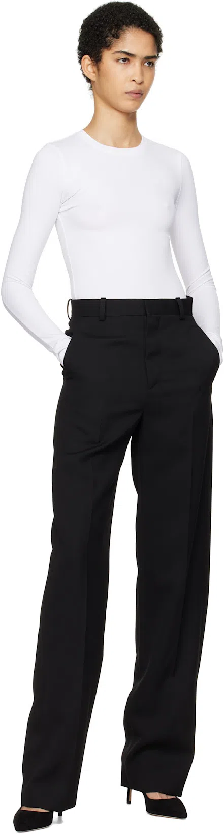 WARDROBE.NYC White Opaque Long Sleeve T-shirt