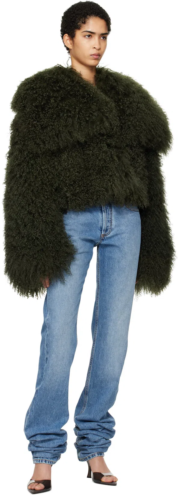 ATTICO Extra Long Denim Jeans For Tall Individuals In Blue