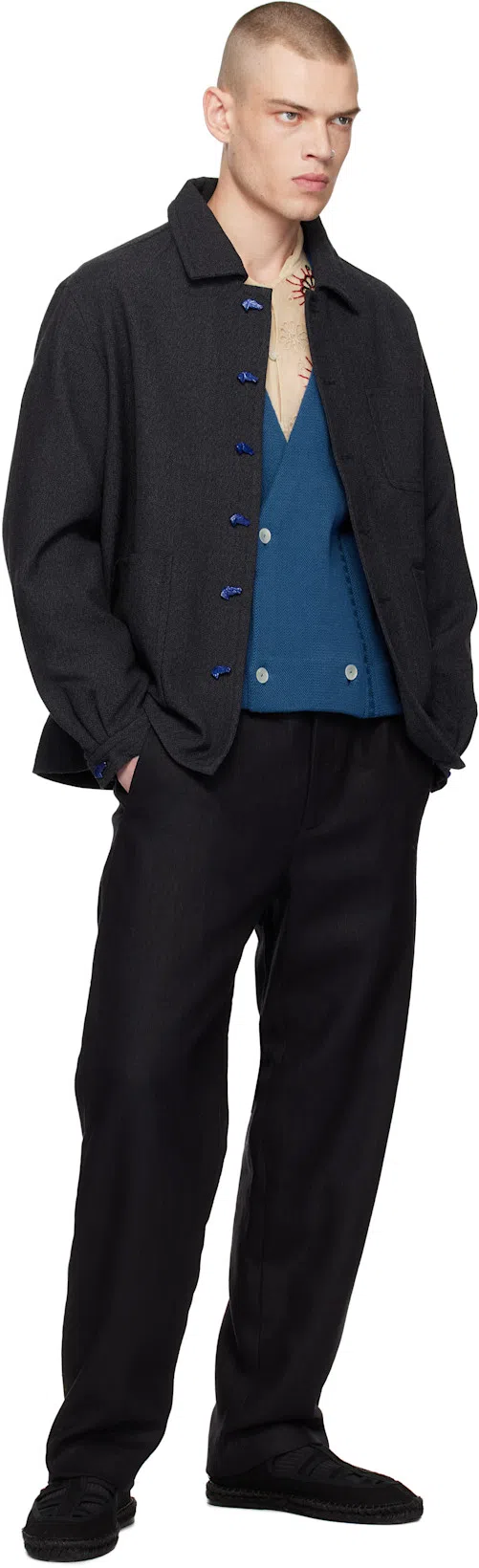 BODE Men Embellished Tulle Solarium Shirt In Multicolor