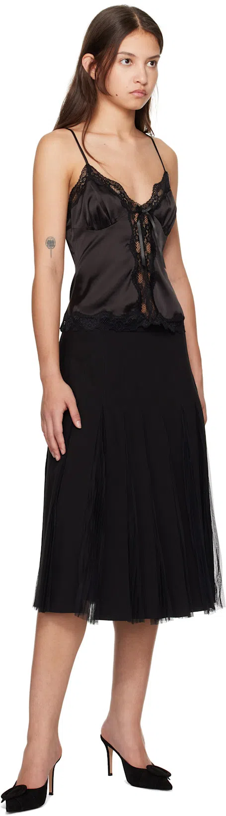 GIANVITO ROSSI Suede Portofino Heeled Mules 55 In Black Suede