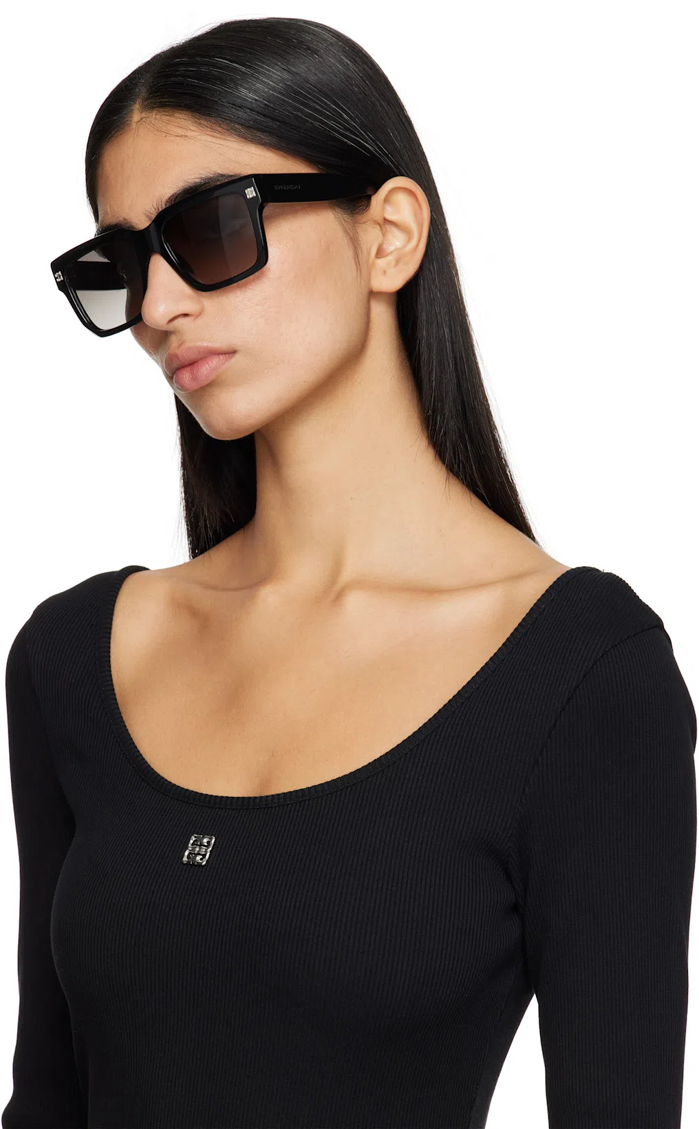 GIVENCHY Gv Day Square Sunglasses In Black