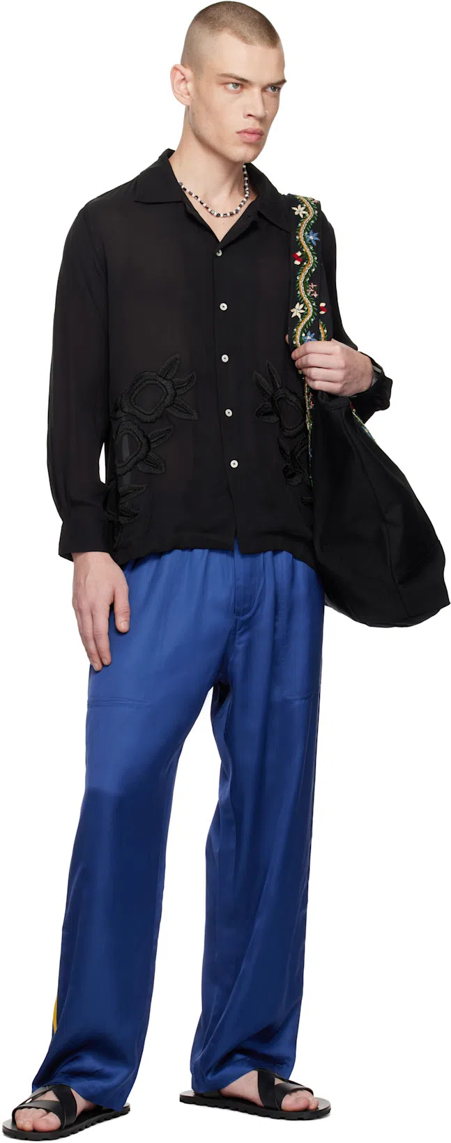 JIL SANDER Low Sandal. In Black