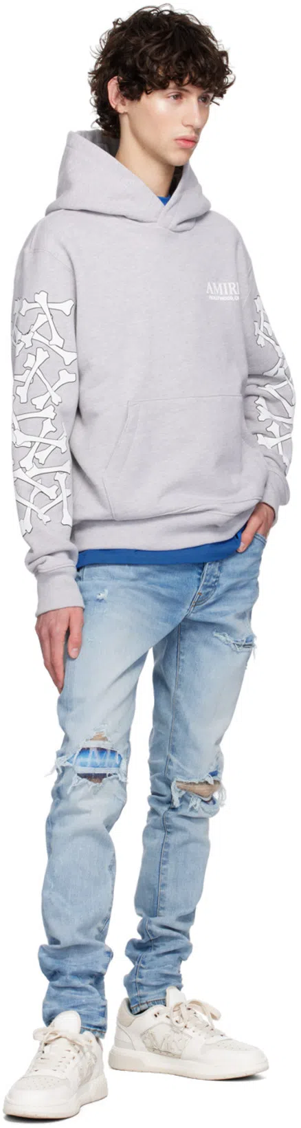 AMIRI Logo-embellished Low-top Sneakers In White