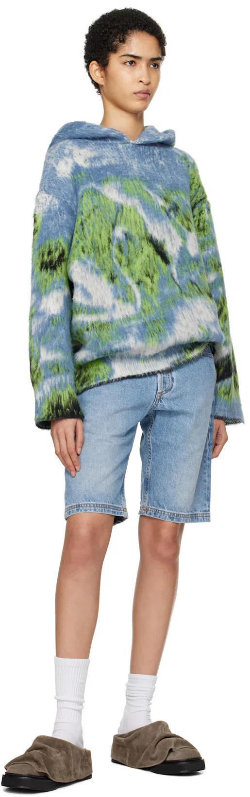 ATTICO Extra Long Denim Jeans For Tall Individuals In Blue