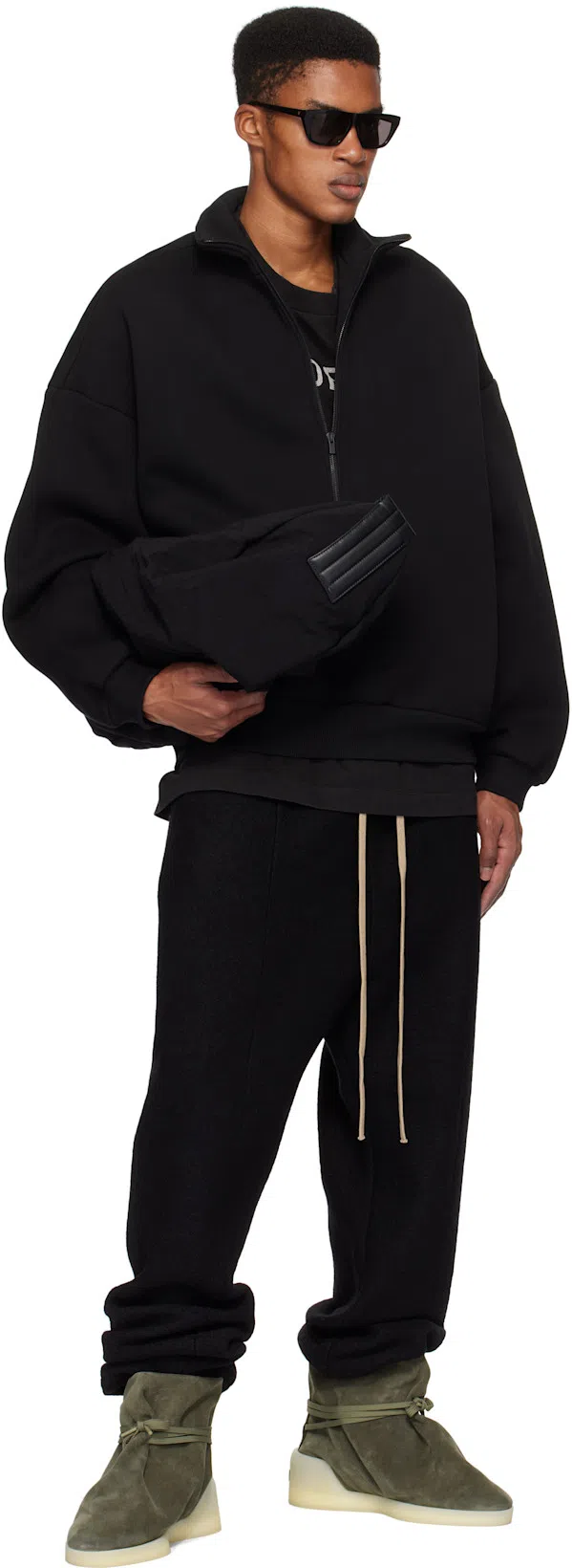 FEAR OF GOD Black Nylon And Cotton Jogging Trousers