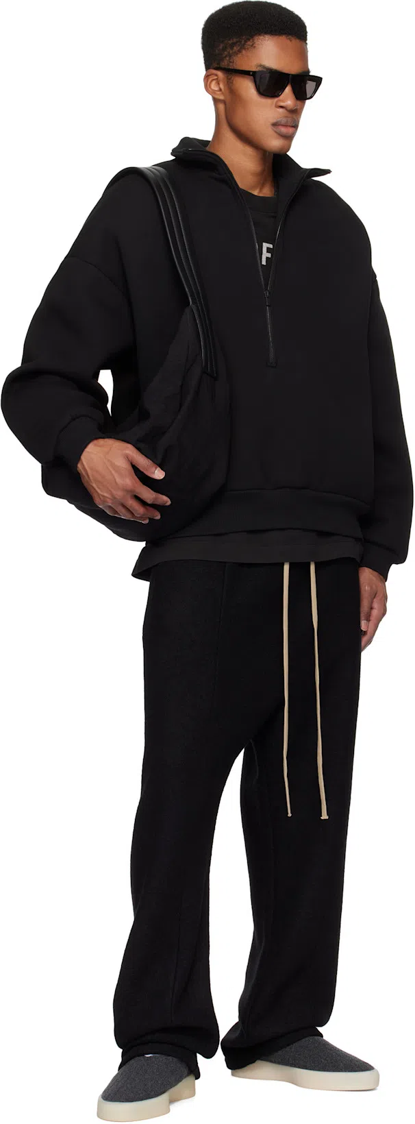 FEAR OF GOD Black Nylon And Cotton Jogging Trousers