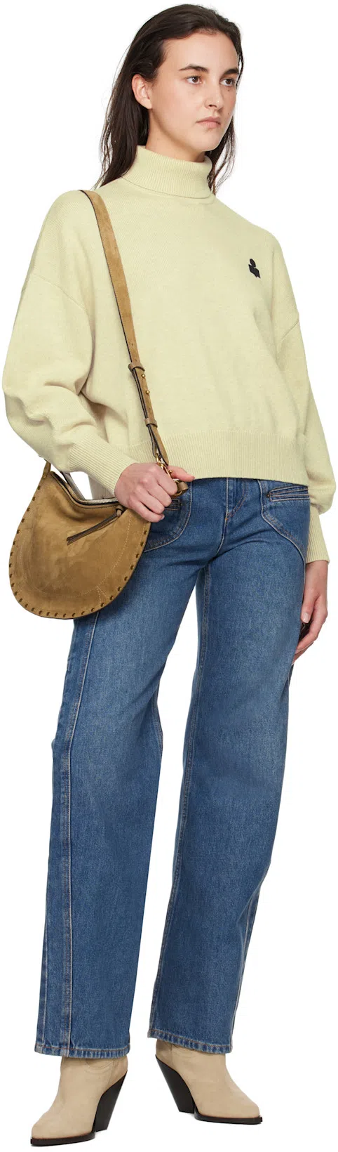 ISABEL MARANT Straight Leg Denim Cotton Jeans In Blue