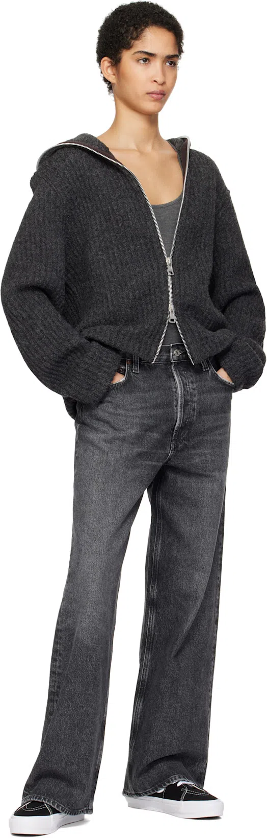 FAX COPY EXPRESS Gray 'the Thin Halter' Tank Top In Grey