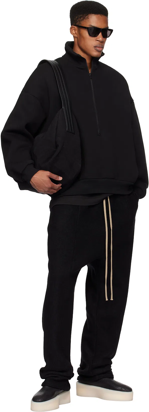 FEAR OF GOD Black Nylon And Cotton Jogging Trousers