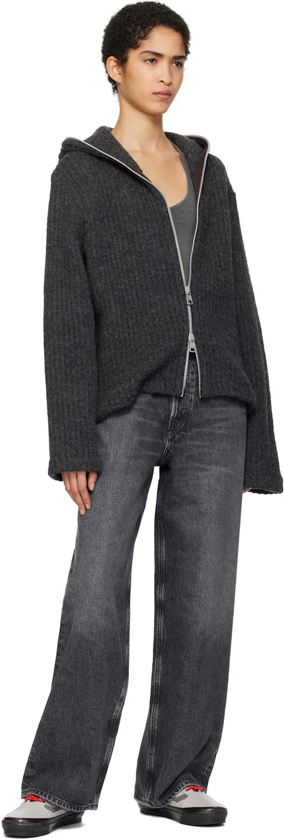 FAX COPY EXPRESS Gray 'the Thin Halter' Tank Top In Grey