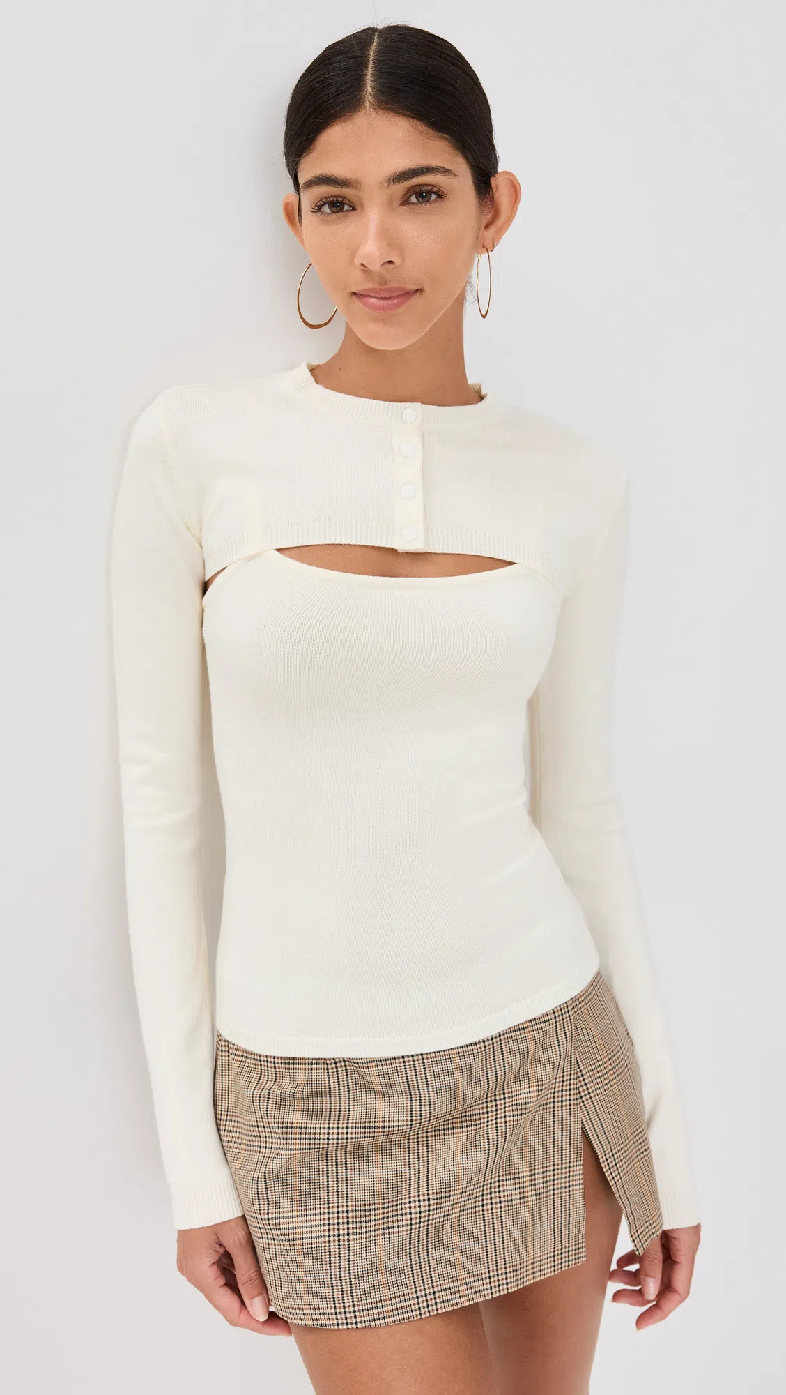 TIMELESS PEARLY Set Of Tube Rings In Gold/silver