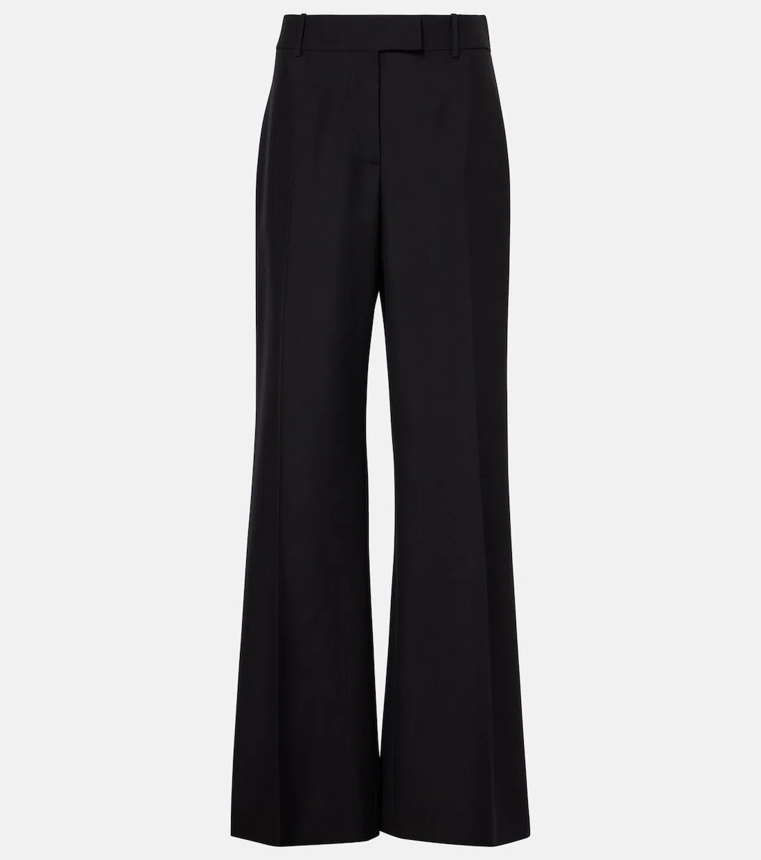ALEXANDER MCQUEEN Wool And Mohair-blend Wide-leg Pants In Black