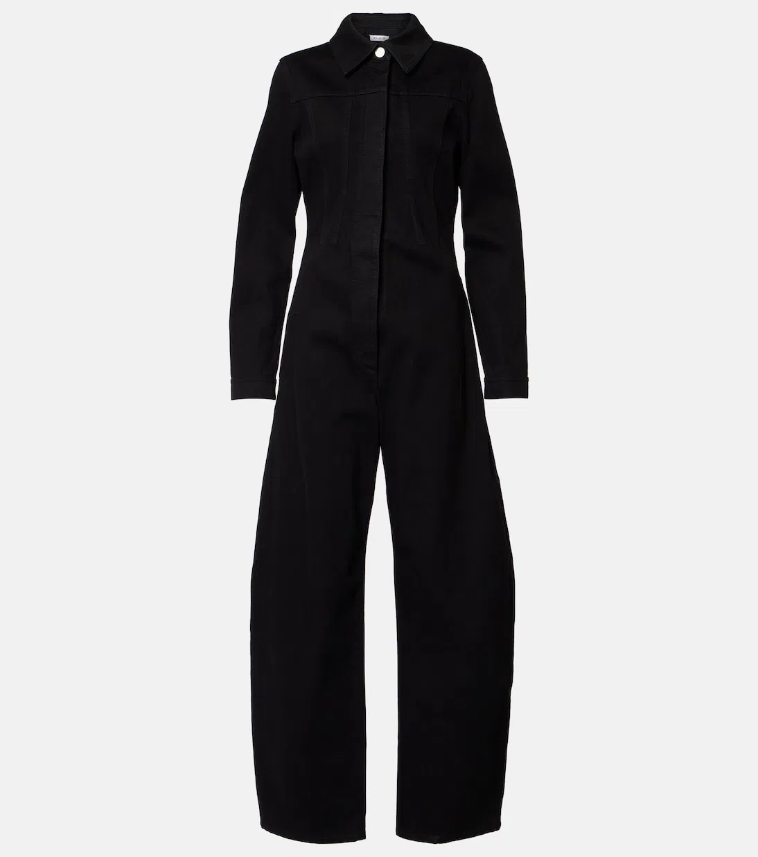 ALAÏA Denim Rounded Jumpsuit In Black