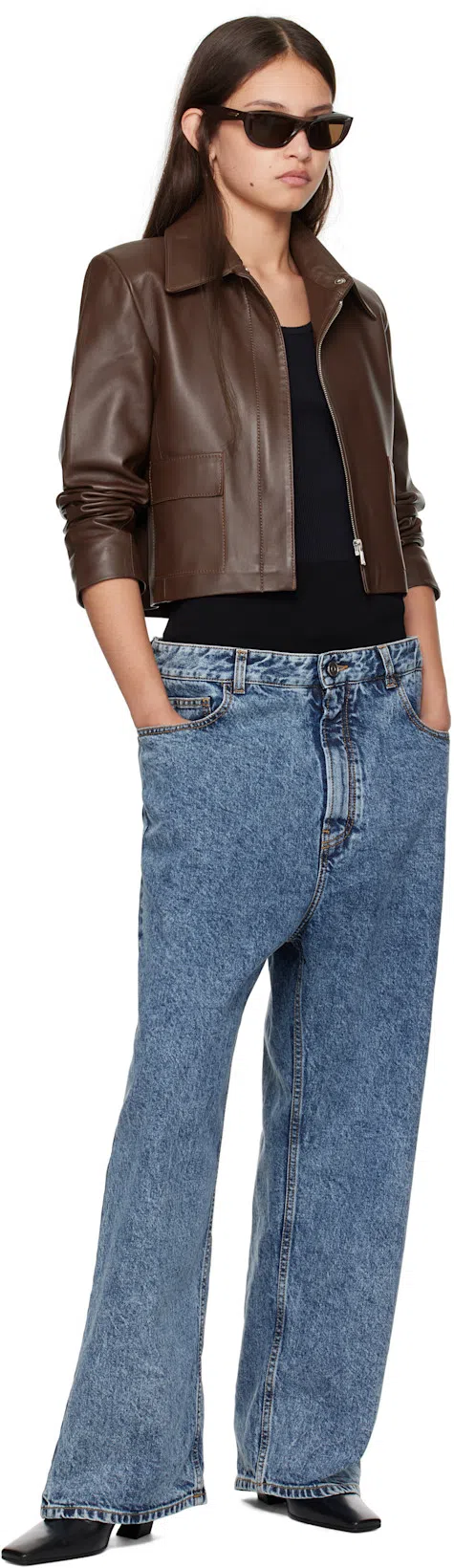 BOTTEGA VENETA Lewis Banzai Leather Loafer Pumps In Black