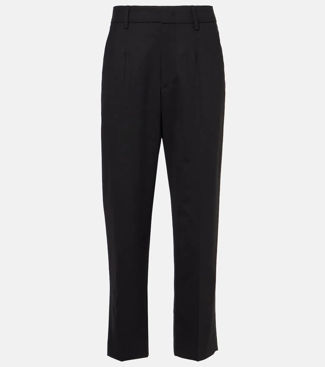 ISABEL MARANT Wool-blend Straight Pants In Black