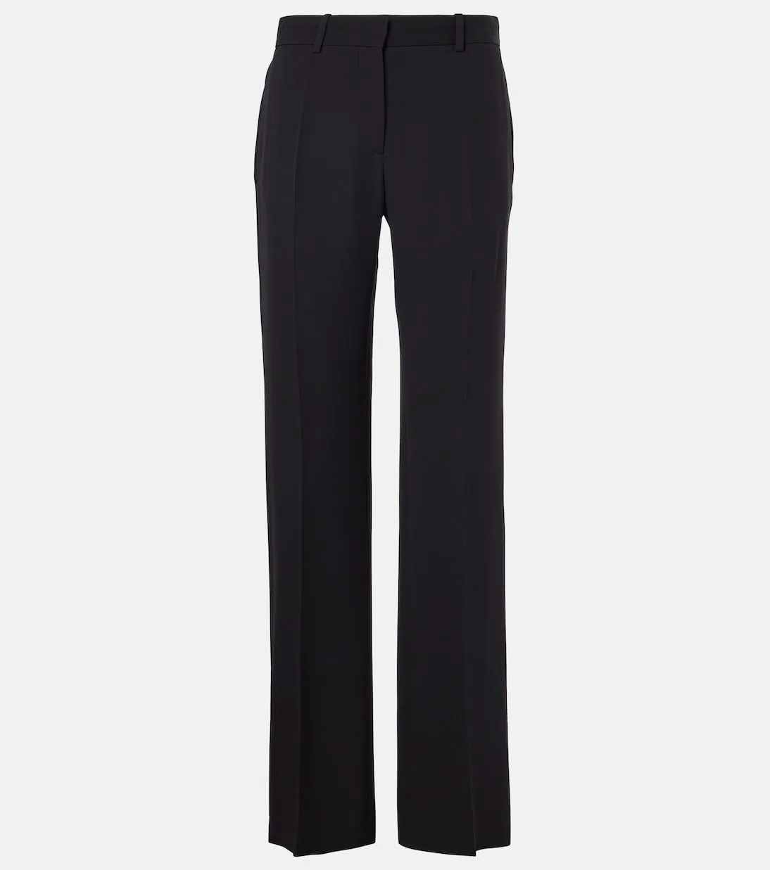 THE ROW Encore Grain De Poudre Wide Leg Pants In Black