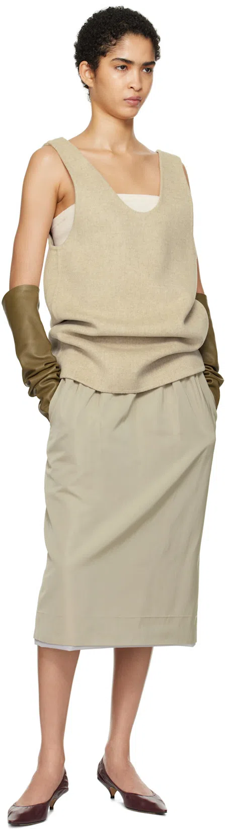 THE ROW Brown Liisa Kitten Heels In Lqb Laquer Brown