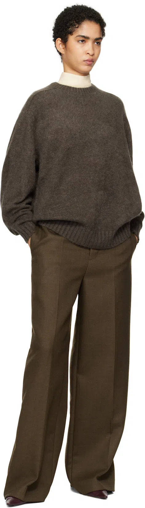 THE ROW Brown Liisa Kitten Heels In Lqb Laquer Brown