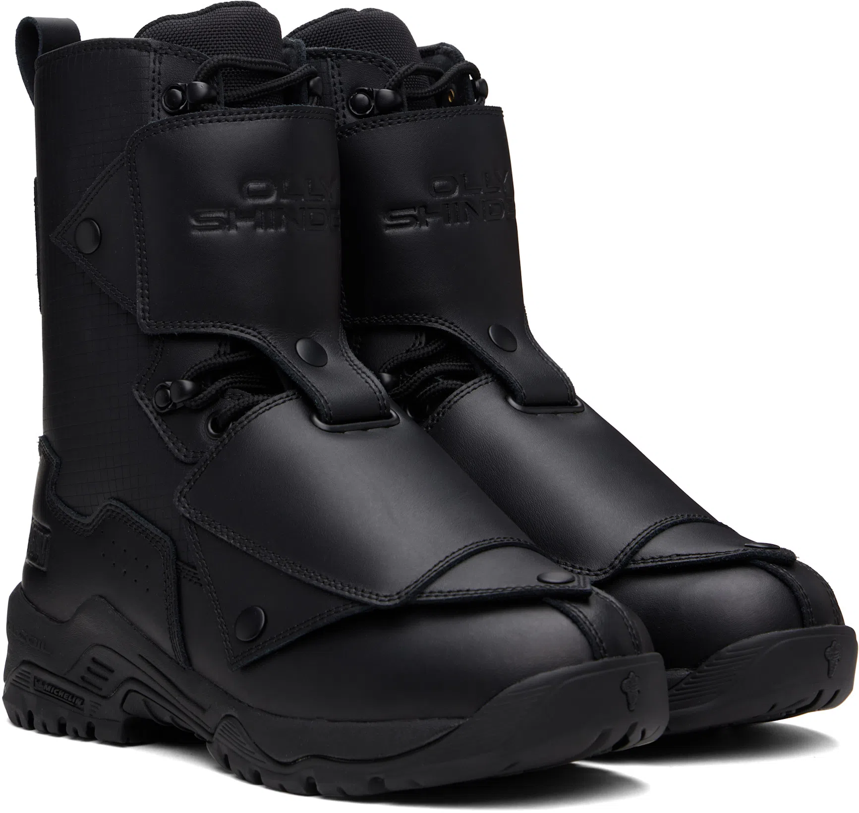 ENTIRE STUDIOS Heavy Gocar Mid-rise Cargo Trousers In Black