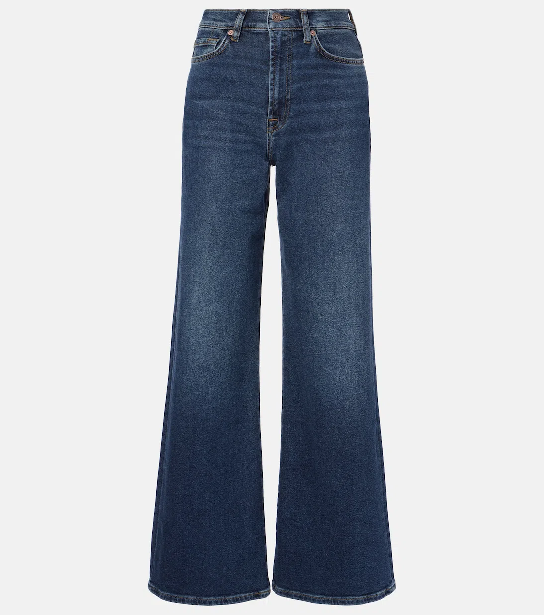 7 FOR ALL MANKIND Wide-leg Jeans With Five-pocket Design In Blue