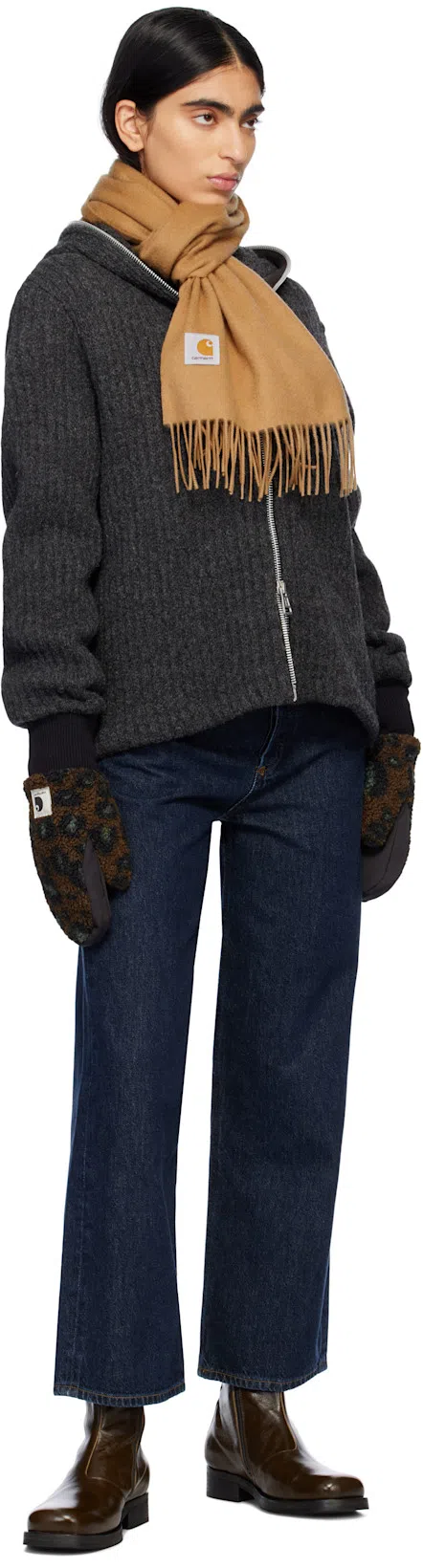 AGOLDE Luna Curved Leg Jeans In Black