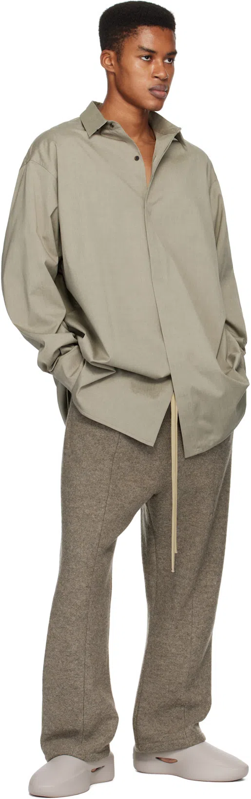 FEAR OF GOD Runner Rubber Slippers In Neutrals