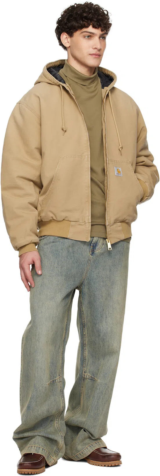 TIMBERLAND Authentic Brown Loafers With Embossed Logo On The Side In Leather Man