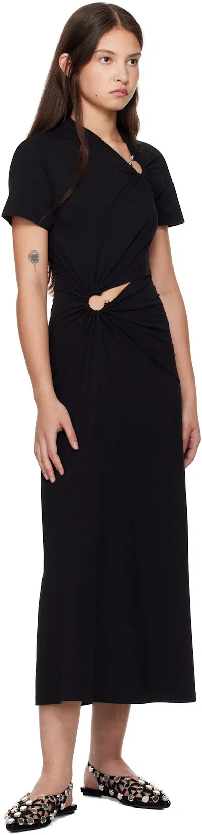 ATTICO Black Grid Ballerina