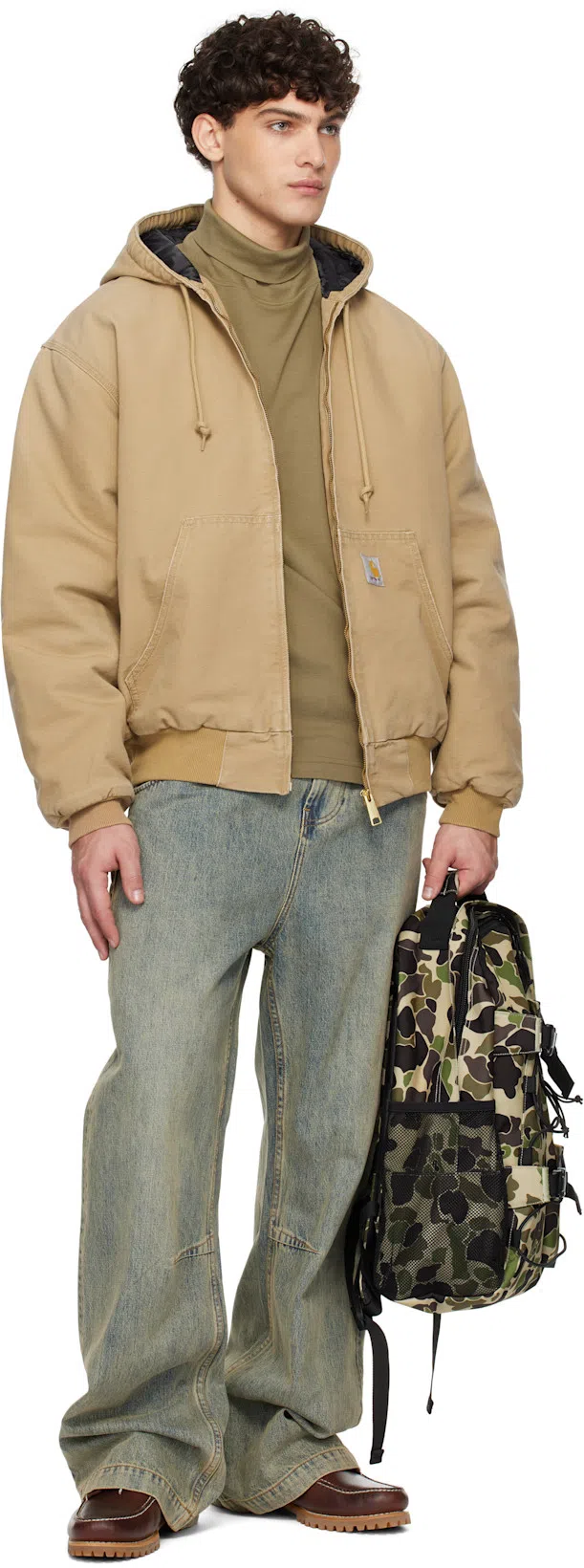 TIMBERLAND Authentic Brown Loafers With Embossed Logo On The Side In Leather Man