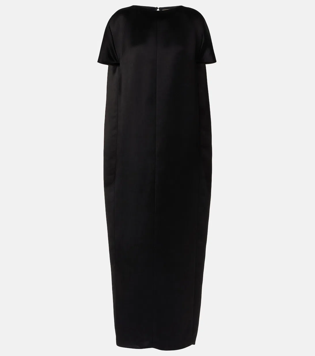 KHAITE Webster Satin Maxi Dress In Black
