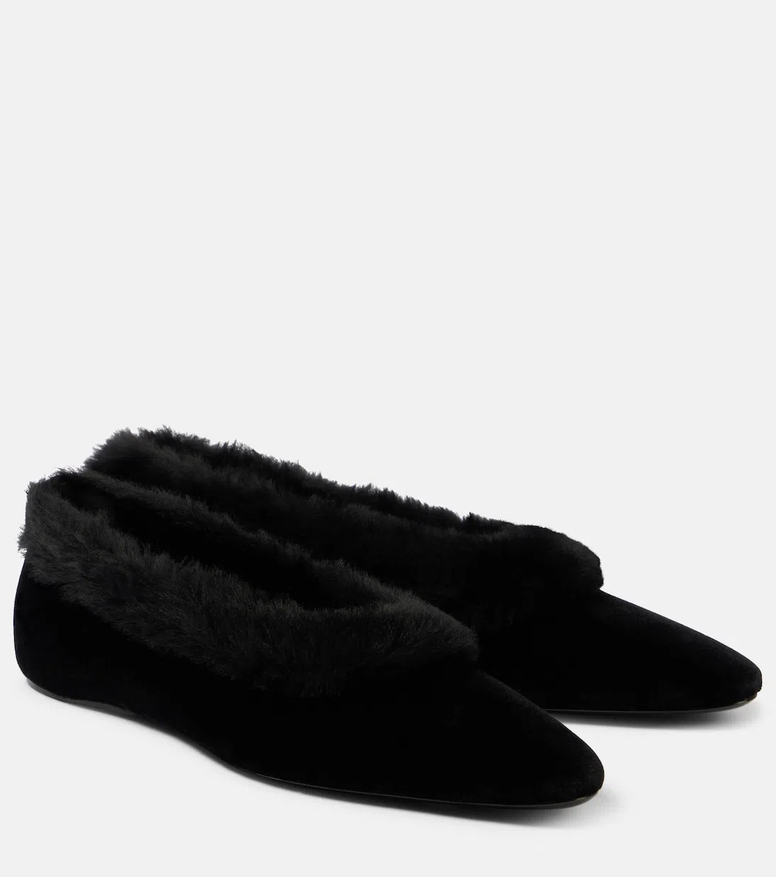 TOTÊME Toteme Knitted Ballet Flats In Black