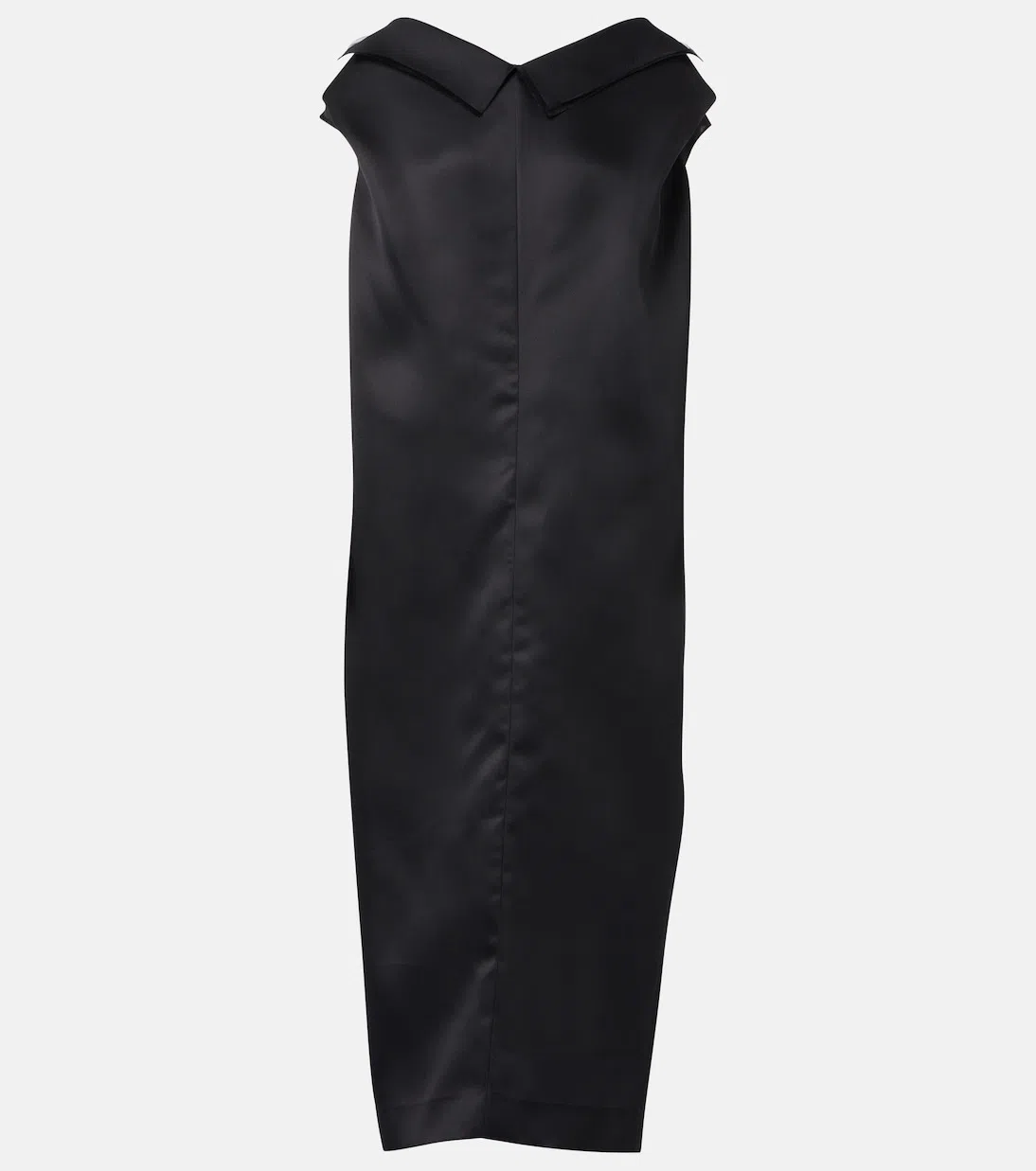 KHAITE Selwyn Silk Gazar Maxi Dress In Black