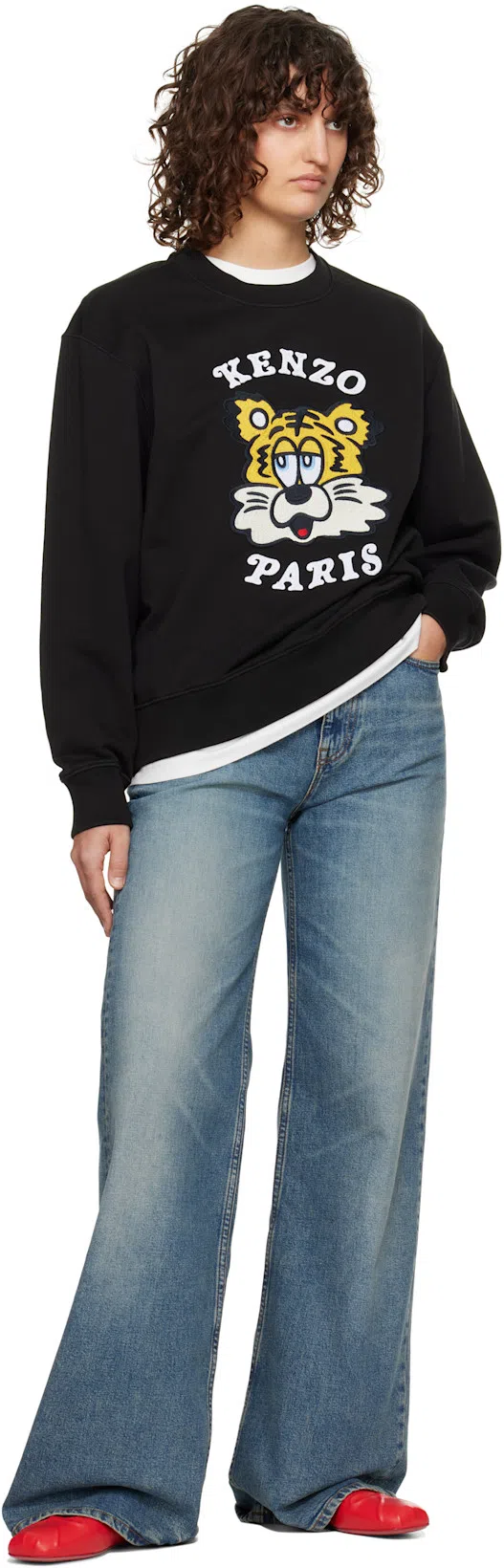 MARNI Red Nappa Leather Seamless Little Bow Ballet Flat