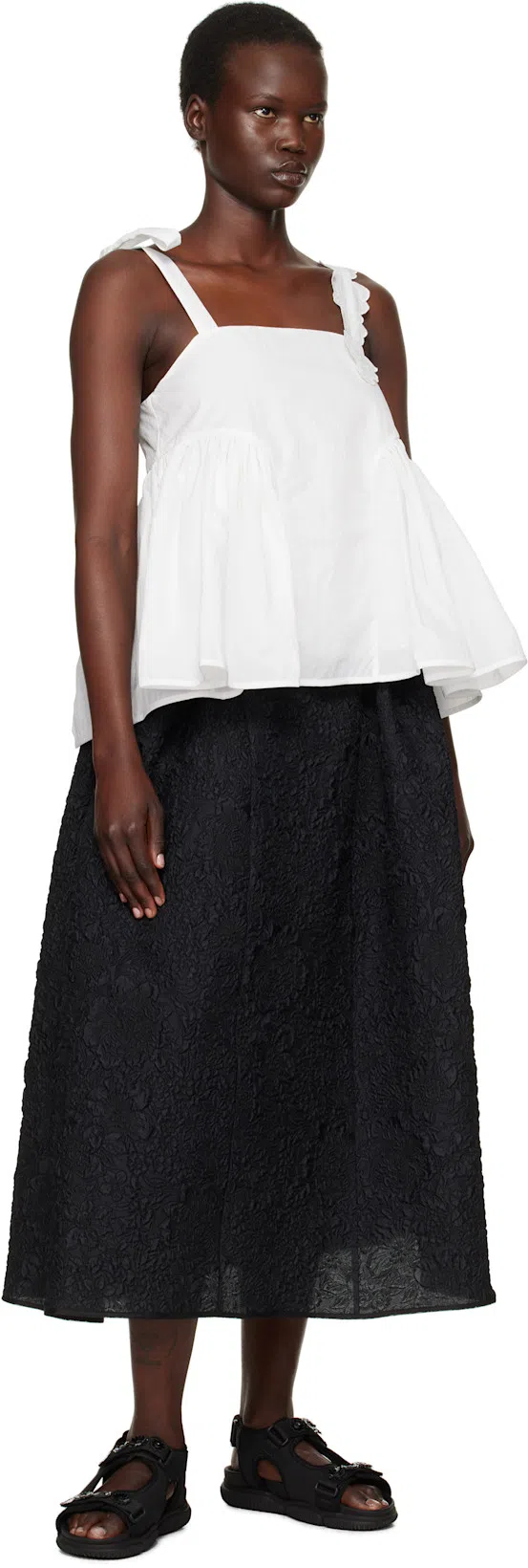 CECILIE BAHNSEN Valeria Sandals In Black