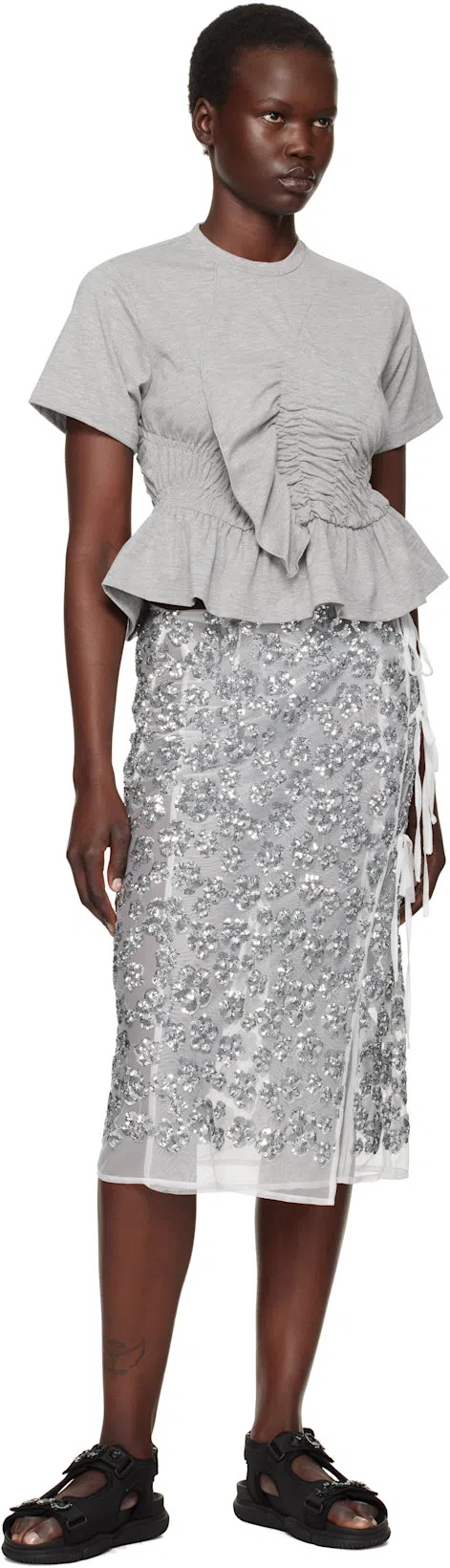 CECILIE BAHNSEN Valeria Sandals In Black