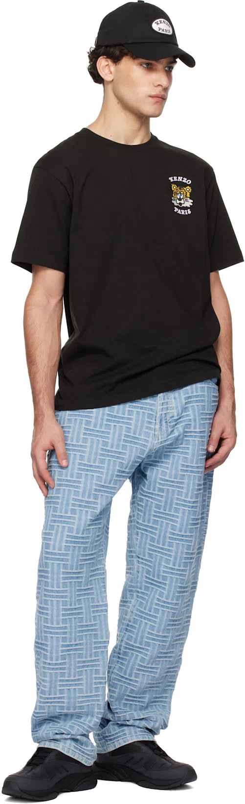 KENZO Embroidered-logo T-shirt In Black