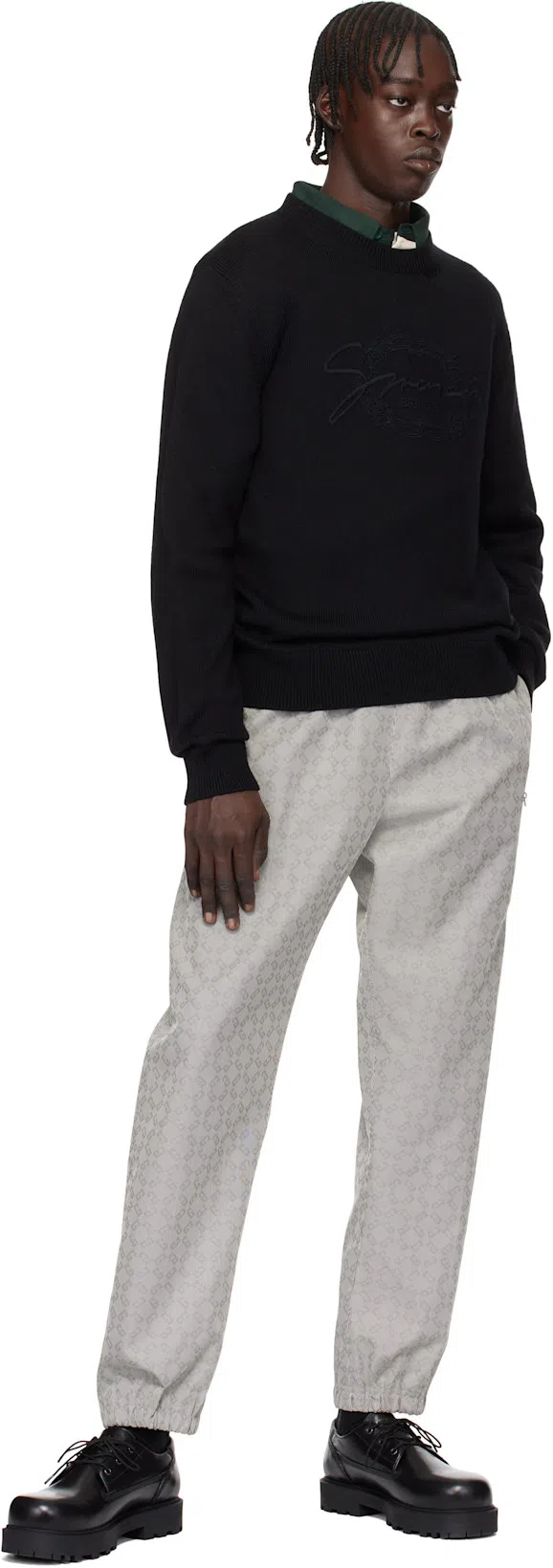 GIVENCHY Embroidered Logo Wool Sweater In Black