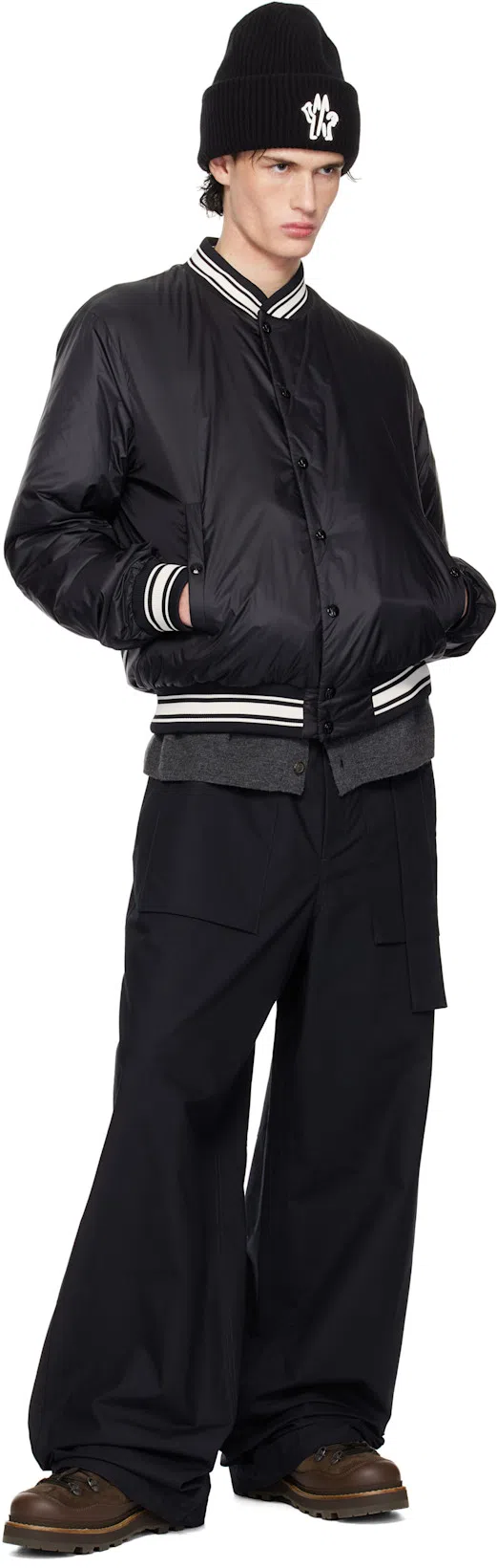 MONCLER Bouchet Reversible Padded Bomber Jacket In Black