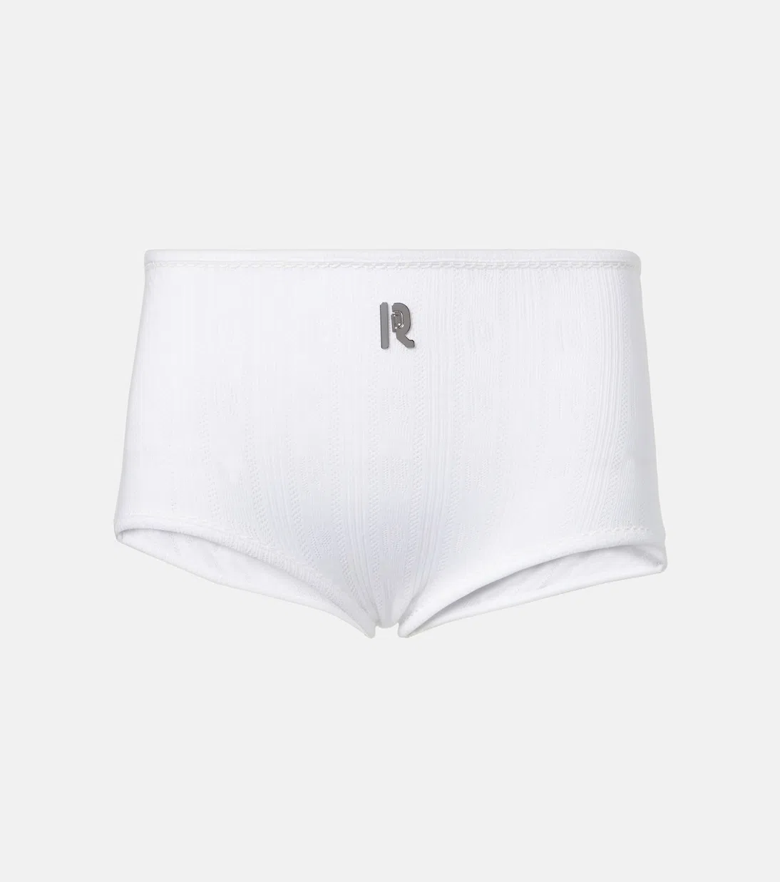 RABANNE High-rise Cotton Briefs In White