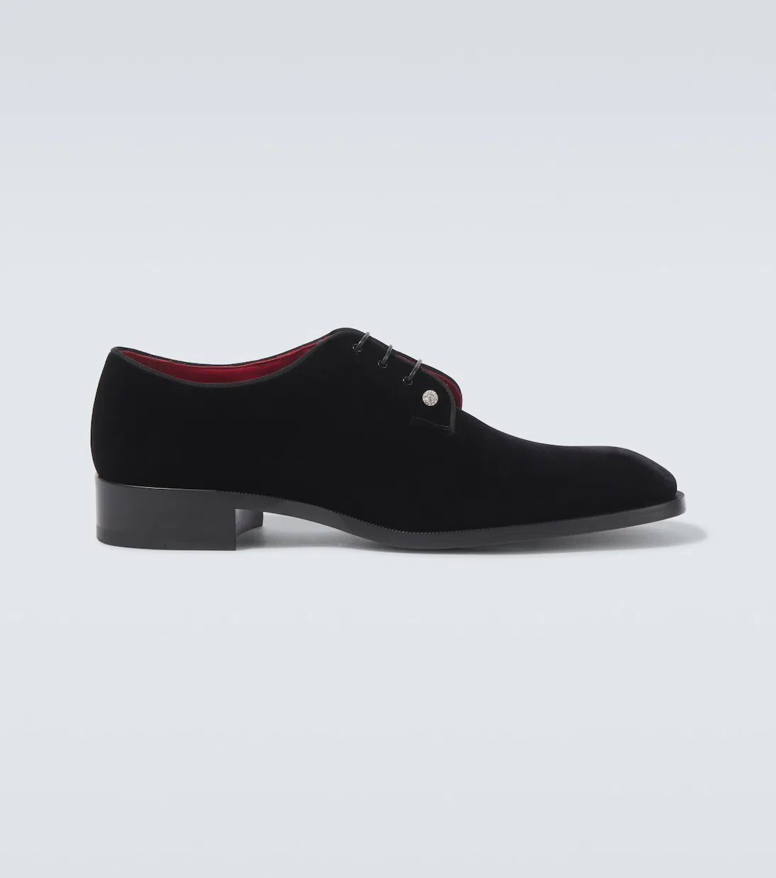 CHRISTIAN LOUBOUTIN Chambeliss Velvet Derby Shoes In Black