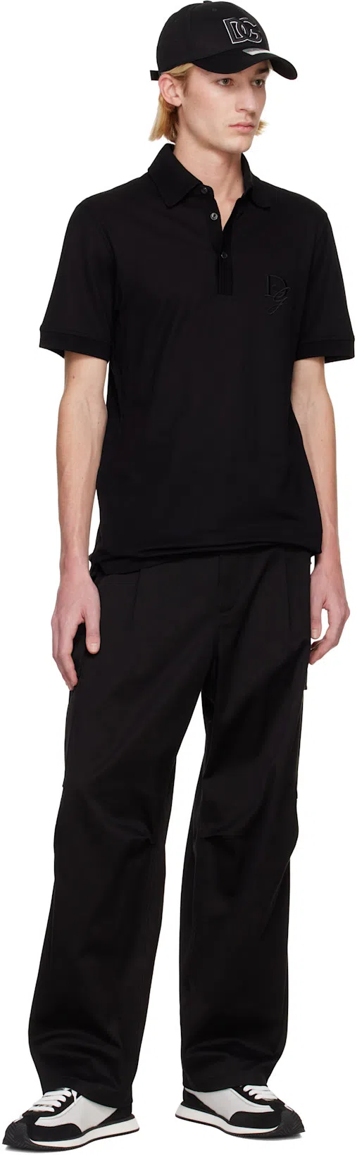 DOLCE & GABBANA Suede And Mesh Dg Cushion Sneakers In Black