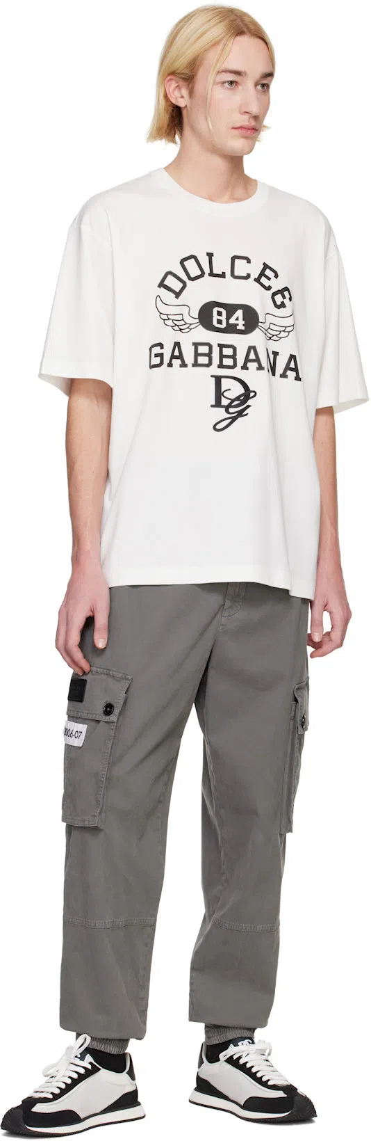 DOLCE & GABBANA Suede And Mesh Dg Cushion Sneakers In Black