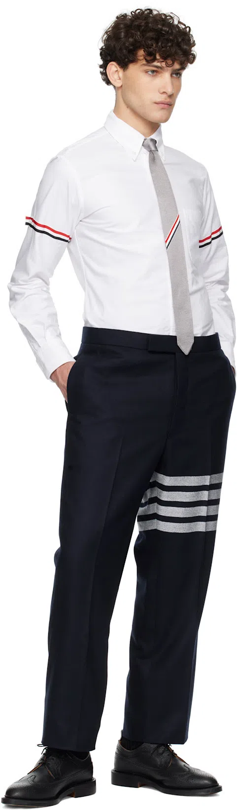 THOM BROWNE Classic Button-down Shirt In White