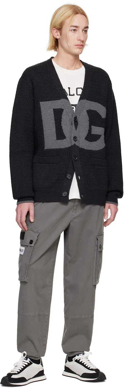 DOLCE & GABBANA Suede And Mesh Dg Cushion Sneakers In Black