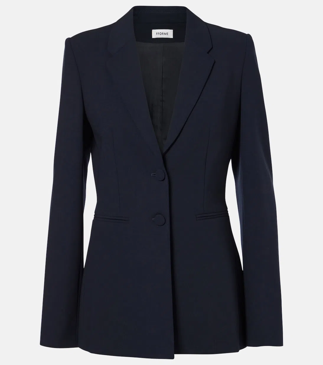 FFORME Bennet Tailored Stretch Virgin Wool Jacket In Navy