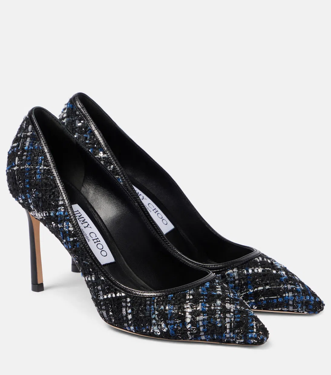 JIMMY CHOO Romy 85 Tweed Pumps In Black