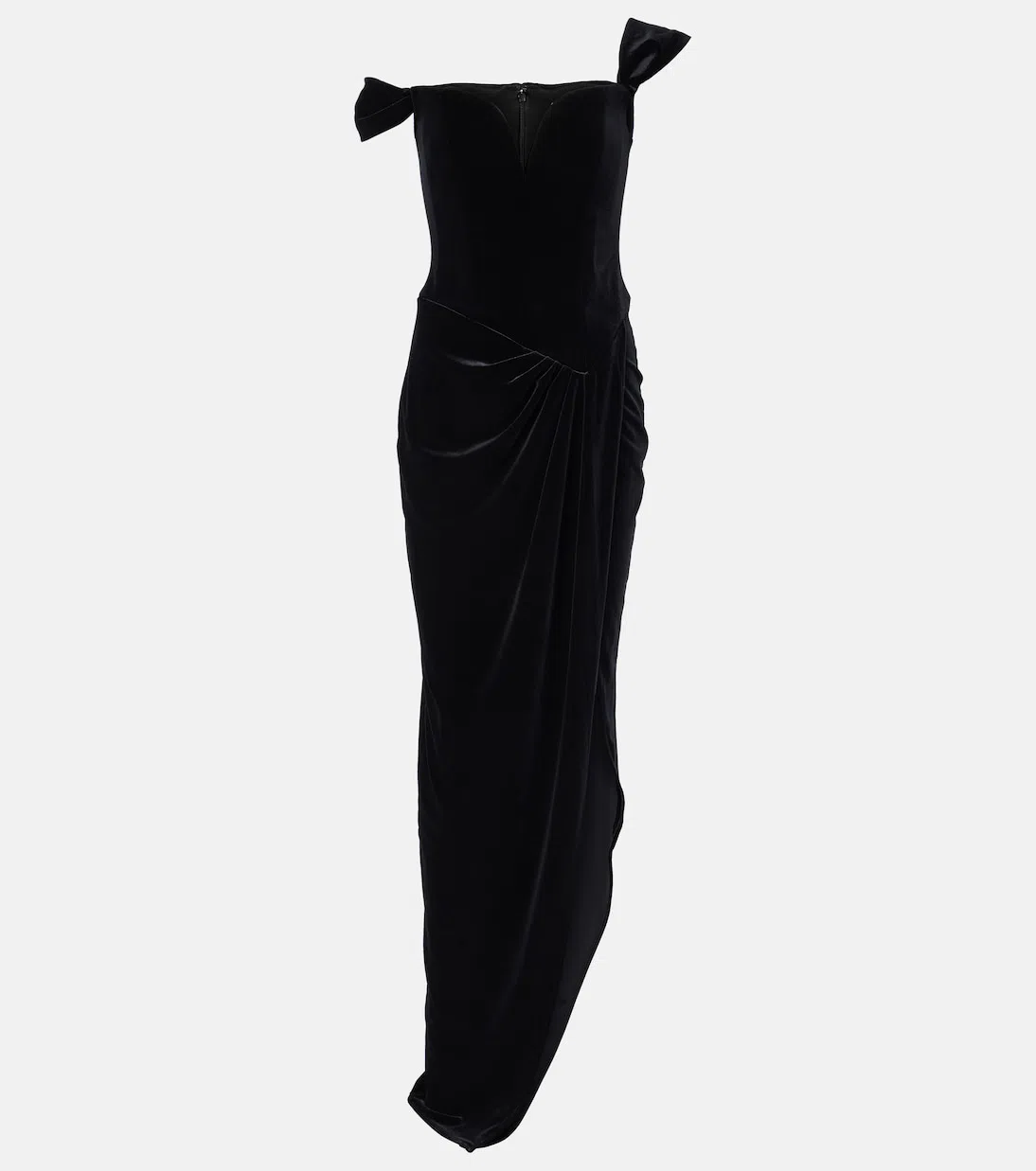 AMINA MUADDI Superamini Yigit Crystal-embellished Satin Clutch In Black