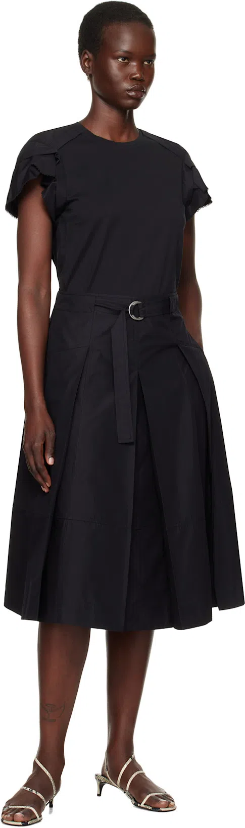 KHAITE Strappy Python-embossed Kitten Sandals In Natural